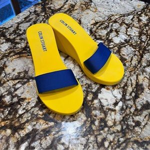 Yellow wedge Sandals y2k
